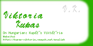 viktoria kupas business card